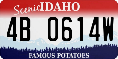 ID license plate 4B0614W