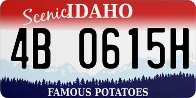 ID license plate 4B0615H