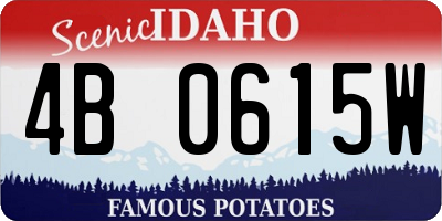 ID license plate 4B0615W