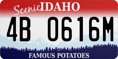 ID license plate 4B0616M