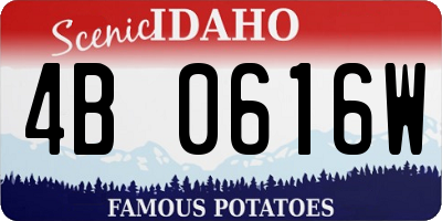 ID license plate 4B0616W
