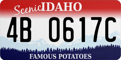 ID license plate 4B0617C