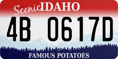ID license plate 4B0617D