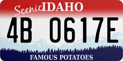ID license plate 4B0617E