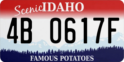 ID license plate 4B0617F