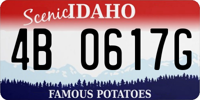 ID license plate 4B0617G