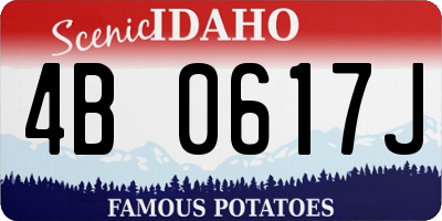 ID license plate 4B0617J