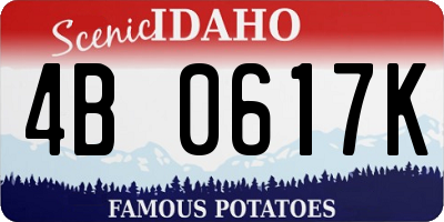 ID license plate 4B0617K