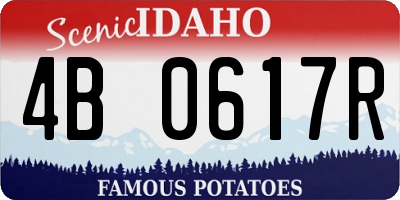 ID license plate 4B0617R