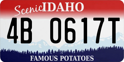 ID license plate 4B0617T