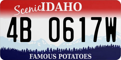 ID license plate 4B0617W