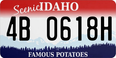 ID license plate 4B0618H