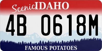 ID license plate 4B0618M