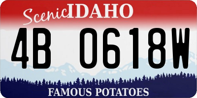 ID license plate 4B0618W
