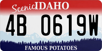 ID license plate 4B0619W