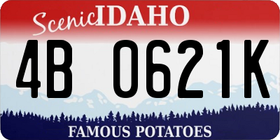 ID license plate 4B0621K