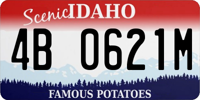 ID license plate 4B0621M