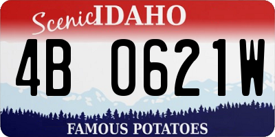 ID license plate 4B0621W