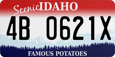 ID license plate 4B0621X
