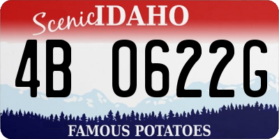 ID license plate 4B0622G