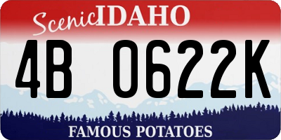 ID license plate 4B0622K