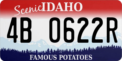 ID license plate 4B0622R