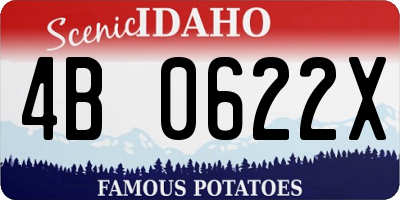 ID license plate 4B0622X