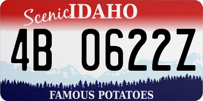 ID license plate 4B0622Z