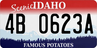 ID license plate 4B0623A