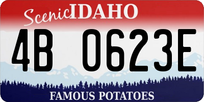 ID license plate 4B0623E