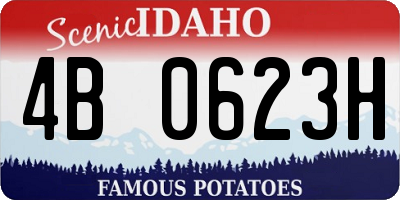 ID license plate 4B0623H