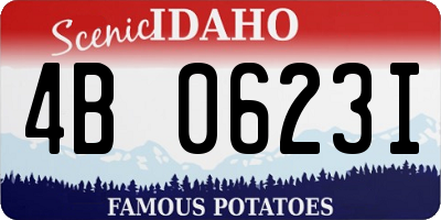 ID license plate 4B0623I