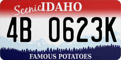 ID license plate 4B0623K
