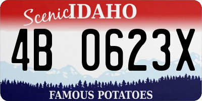 ID license plate 4B0623X