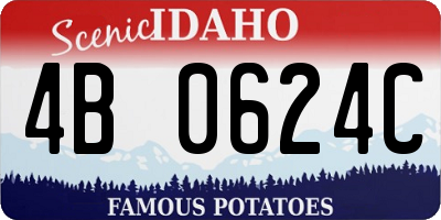 ID license plate 4B0624C