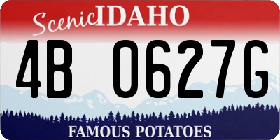 ID license plate 4B0627G