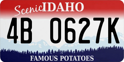 ID license plate 4B0627K