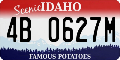 ID license plate 4B0627M