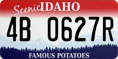 ID license plate 4B0627R