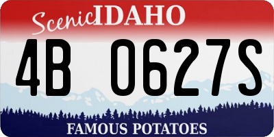 ID license plate 4B0627S