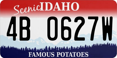 ID license plate 4B0627W