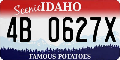ID license plate 4B0627X