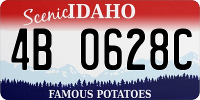 ID license plate 4B0628C