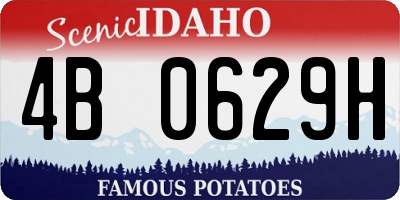 ID license plate 4B0629H
