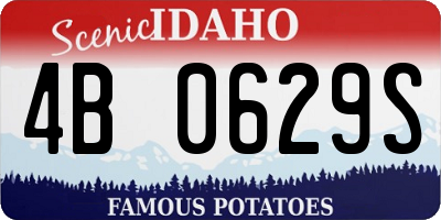 ID license plate 4B0629S