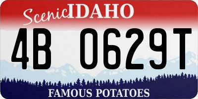 ID license plate 4B0629T