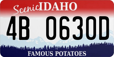 ID license plate 4B0630D