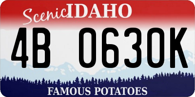 ID license plate 4B0630K