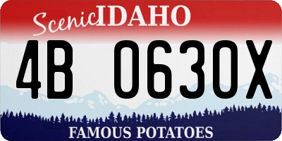 ID license plate 4B0630X