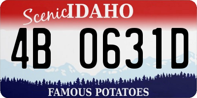 ID license plate 4B0631D